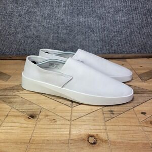 Wolf & Shepherd Shoes Mens 13 White Leather Cruise Slip On Sneakers Causal
